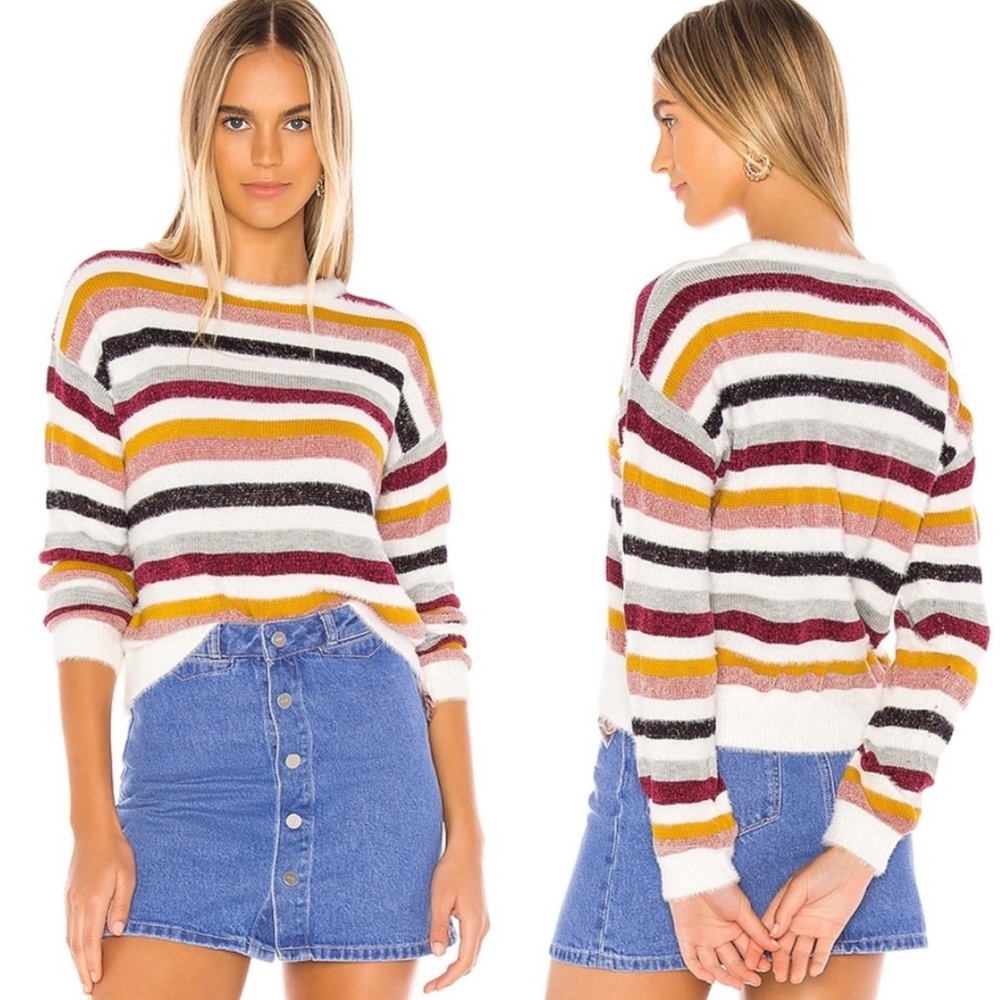 Cupcakes and Cashmere Crew Striped Rach Sweater